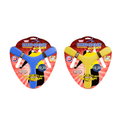 Wicked Indoor Booma The World's Best Indoor Foam Boomerang - Blue or Yellow
