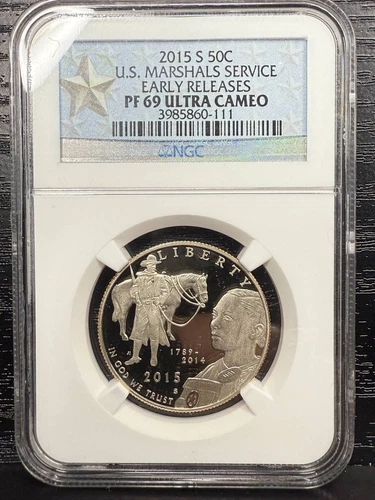 NobleSpirit 2015 S 50C US Marshals Service Early Releases NGC PF69 Ultra Cameo