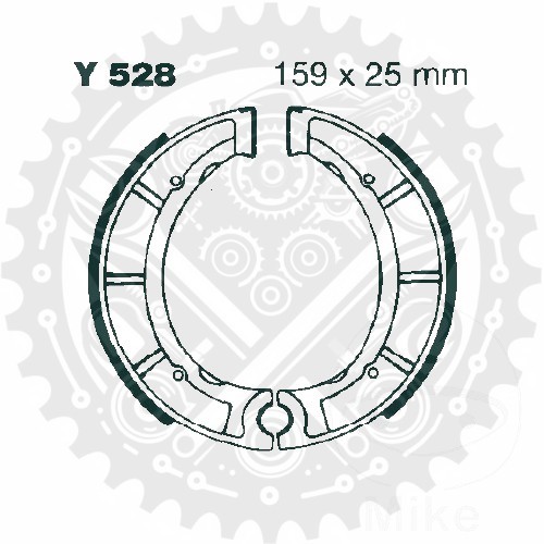 Neue Y528G EBC Bremsbacken gerillt inkl. Federn für Yamaha XT 500 1U6 1976-1989 - Bild 1 von 5