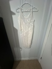 Victoria's Secret White Lace and Pleated Slip Nightgown Dress
