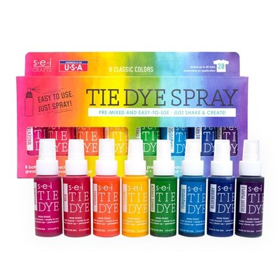 S.E.I. Classic Tie Dye Kit, Fabric Dye Spray Set, Easy Clean Up, Easy