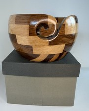 New Stylish Yarn Bowl Hand Made Wooden For Knitting Crochet Yarn Holder Gift