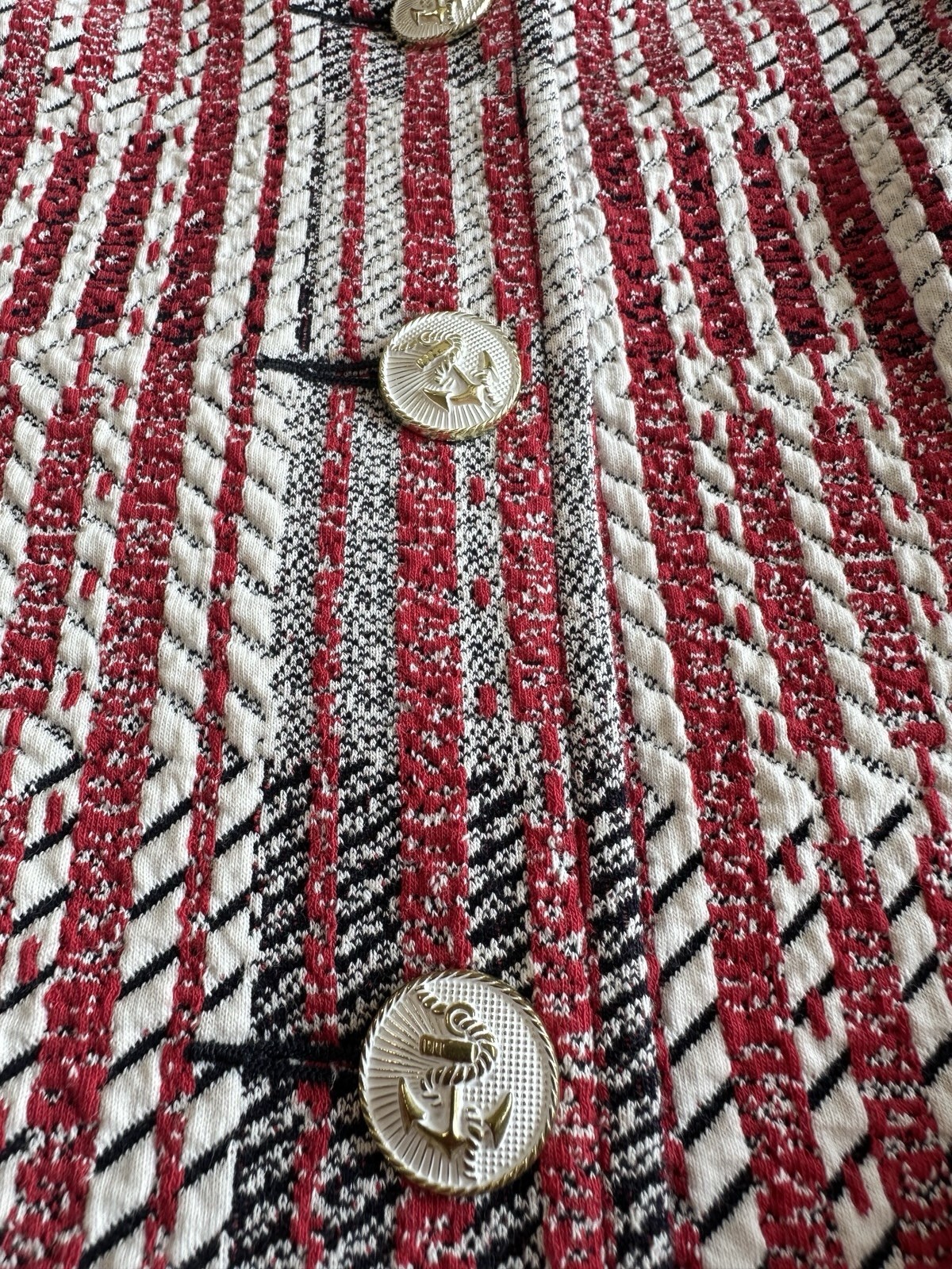 Cabi Patchwork Blazer Jacket #6028 Red White Blue… - image 8