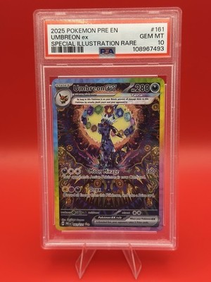 2025 Pokemon Prismatic Evolutions Umbreon ex #161 PSA 10 SIR