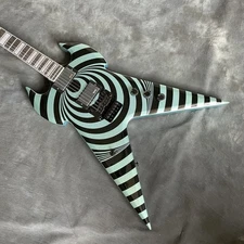 Custom Blue Zakk Wyld Bullseye Electric Guitars H-H Pickups Rosewood Fingerboard