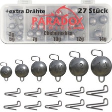 Paradox Fishing Cheburashka Blei Set 27 St&uuml;ck 3g/5g/7g/10g/12g/14g Dropshot Blei