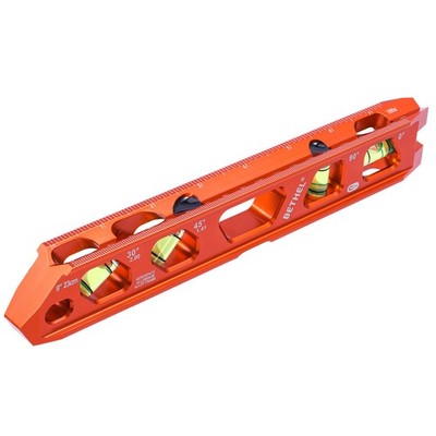 BETHEL 9 Inch Magnetic Torpedo Level with 4 Bubble Vials, VGroove & Magnetic ...