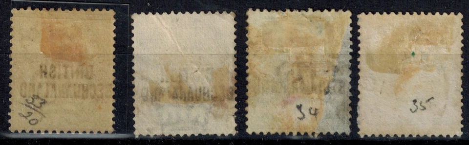 Bechuanaland 1891-99 QV SG 23, 23 Var, 24, & 25 1d, 2d, 4d MOG & Used GEM - Image 2 of 2