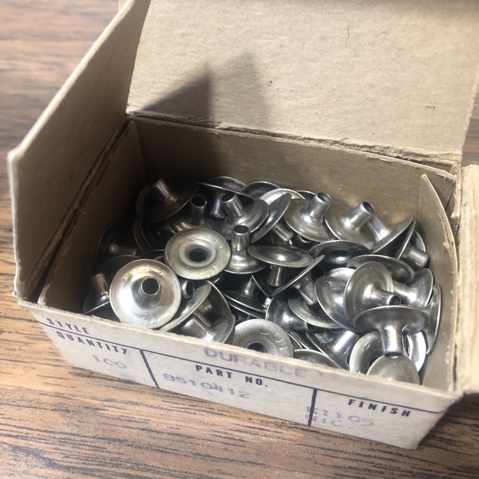 5 Open Box Lot Vtg Carr DOT Fasteners Clothing Rubber Aircraft Marine Snaps Stud