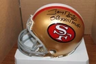 Jerry Rice San Francisco 49ers Autograph Ridell Mini Helmet APE COA SB MVP