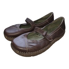 Earth Shoe 9 Leather Mary Jane Rubber Sole Flats