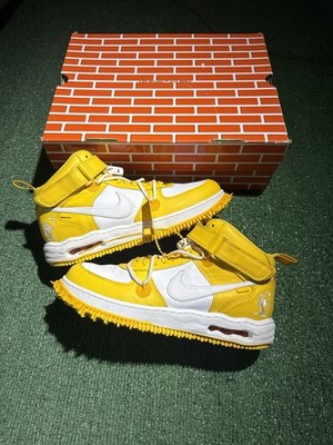Nike Air Force 1 Mid Off-White Yellow Varsity Maize DR0500-101 2023