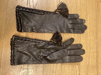 Handschuhe - weiches Leder dunkelbraun - Gr. M- L - vermtl. v. JOOP -NW