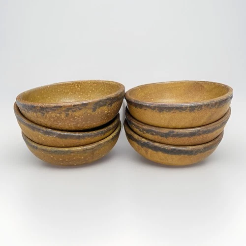 Vintage McCoy Set of 6 Canyon Mesa Cereal Bowls 6-1/4" Pottery