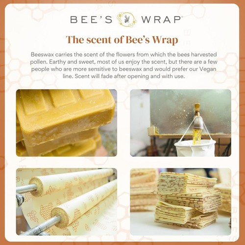 Natural Beeswax Wrap for Bread - Large 17" x 23", Eco-Friendly Honeycomb Design - Picture 10 of 11