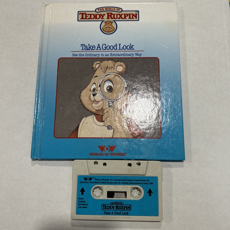 “ Take A Good Look” 1985 Book and Cassette Tape VTG Teddy Ruxpin