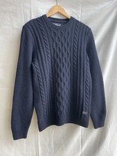 Barbour Chunky Cable Knit Wool Sweater Size S