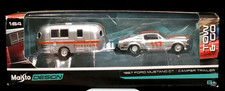 Maisto 67 1967 Ford Mustang Gt Car Camper Trailer Tow Go Design Firestone