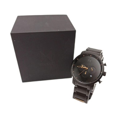 MVMT Armbanduhr Elegant Schwarz Edelstahl Analog Herren Uhr Luxus Look