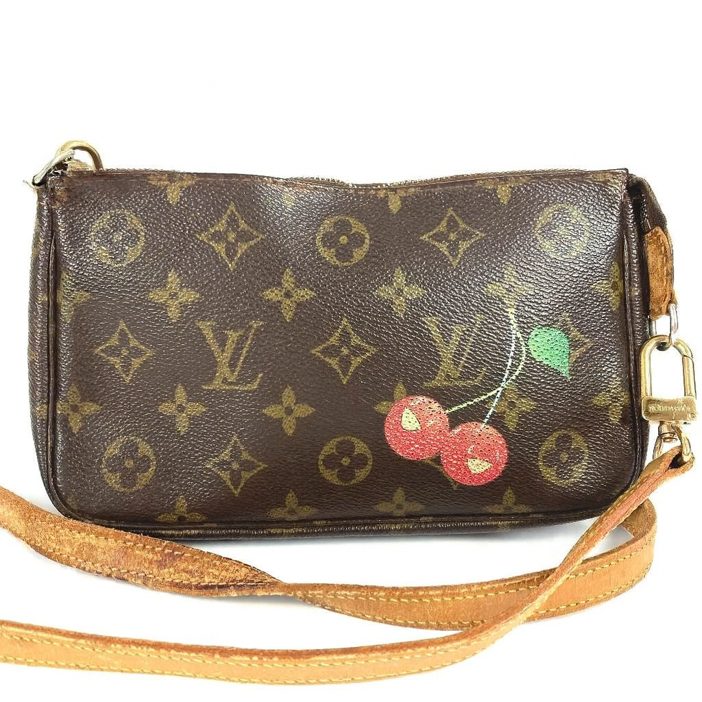 Louis Vuitton LV Monogram Cherry Pochette Accessoires M95008 Brown PVC Women’s B