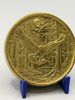 LUCKY RIPS 100g Gold Snowy Owl Round by TD Mint AMAZING 1 OF 1