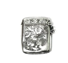 Antique Sterling Silver Vesta Case Birmingham 1911 by T. Heatley