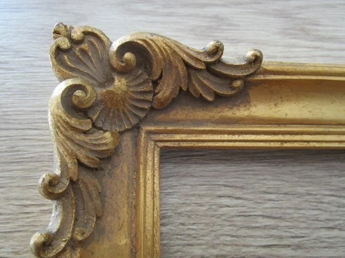 Small Gold Carved Molded Wooden Frame