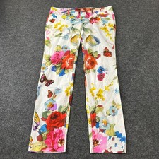 DOLCE GABBANA Floral-Print Trousers Women's Size 48 Multicolor