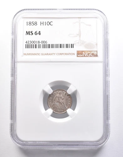1858 Seated Liberty Half Dime MS64 NGC *6640