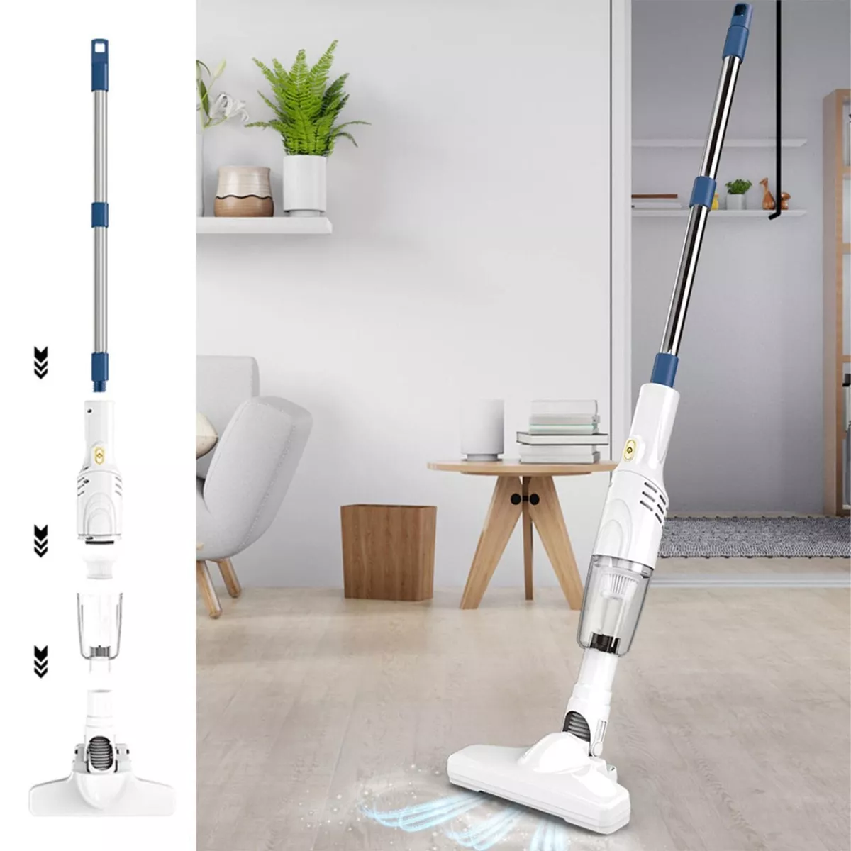 Cordless Stick Vacuum Cleaner W Powerful Suction For Carpet Hardwood Floor O