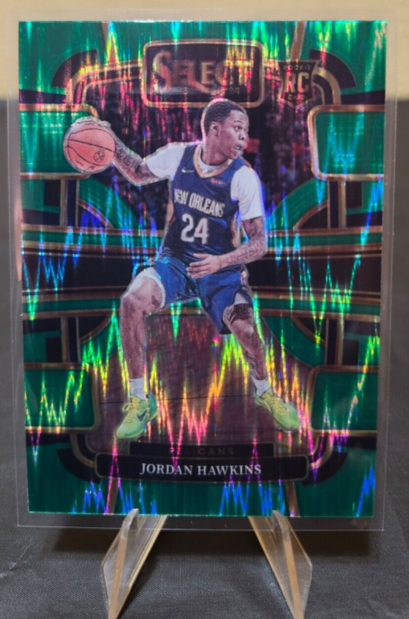 Jordan Hawkins (RC) #72 2023-24 Panini Select - Concourse Green Shock Prizm