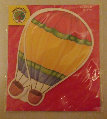 HOT AIR BALLOON SHAPED DECOR SHEETS / CONTAINS 36 UNITS/ TEACHING TREE BRAND