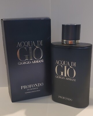 Giorgio Armani Acqua Di Gio Profondo 4.2 oz EDP Men's Spray~New open box~