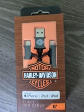 Harley-Davidson 3 In 1 USB Cable 6'