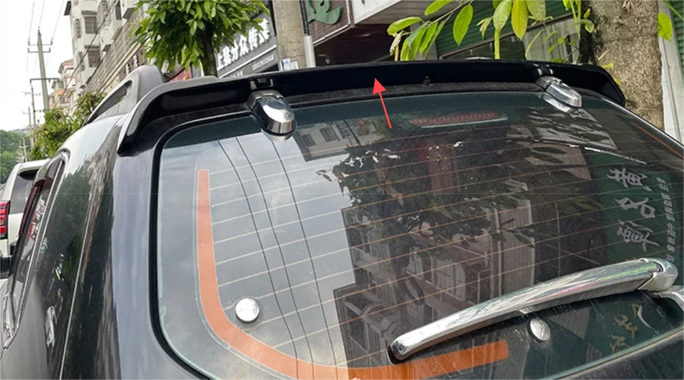 Спойлер на заднее окно крышу закраина крыла ABS для 2006-2010 Hyundai Tucson глянцевый черный - Изображение 3 из 4