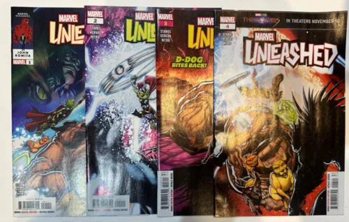(2023) MARVEL UNLEASHED #1-4 COMPLETE SET! 1 2 3 4! THROG! LOCKJAW!