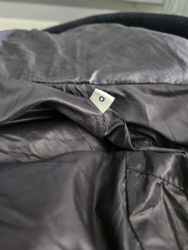 Vtg Y2K Moncler Navy Blue Down Fill Puffer Hooded Jacket Zipper & Button Size 0 - Picture 7 of 23