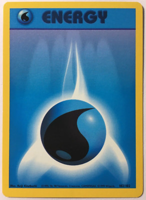 POKEMON WATER ENERGY 102/102 BASE SET BASIC ENERGY NEAR MINT