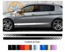2 X BANDES BAS DE CAISSE POUR PEUGEOT 308 SPORT AUTOCOLLANT STICKER BD107N-9