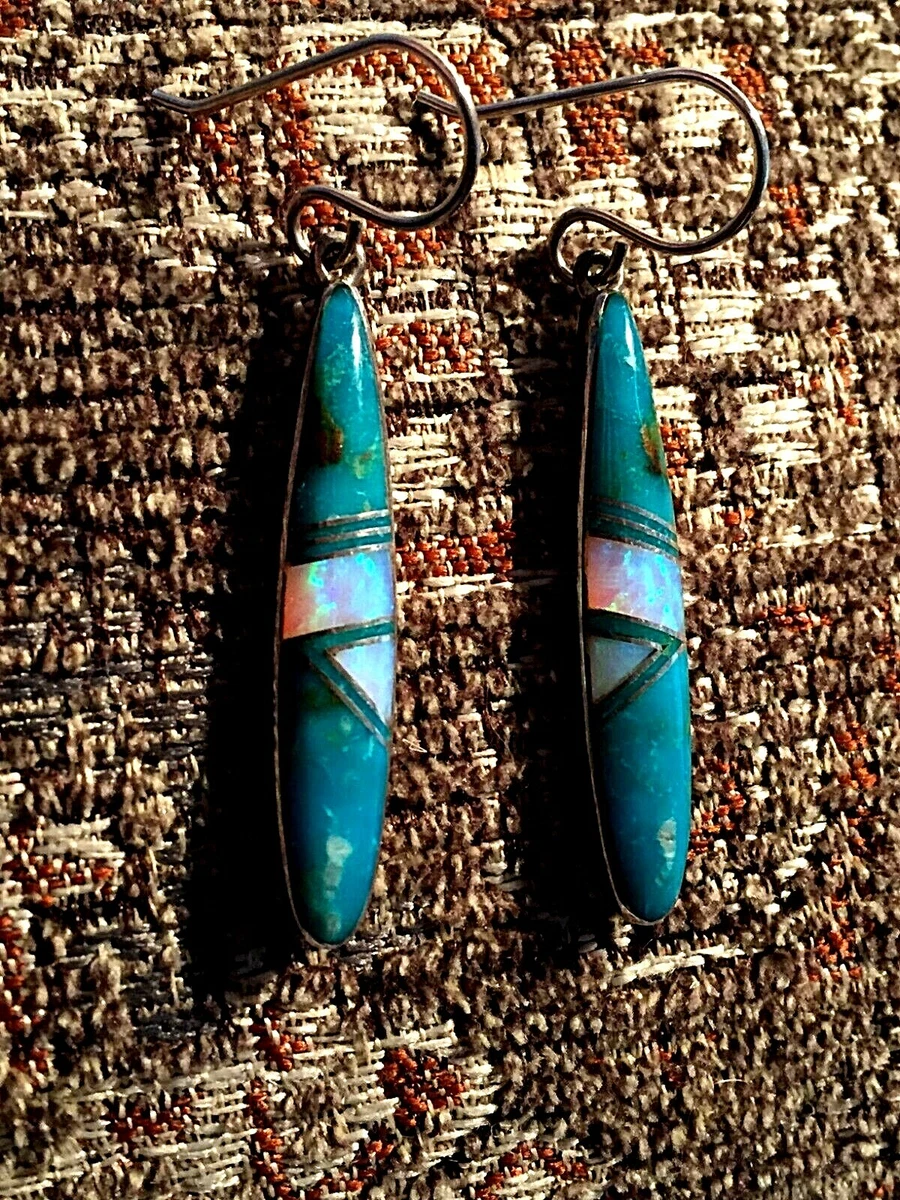Opal inlay earrings deals