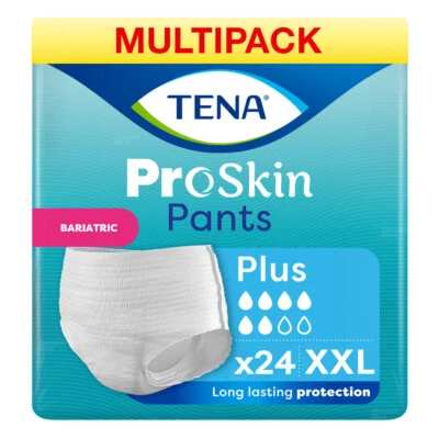 24x TENA Pants Plus Bariatric XXL Adult Pull Up Incontinence Pants 2 Packs of 12