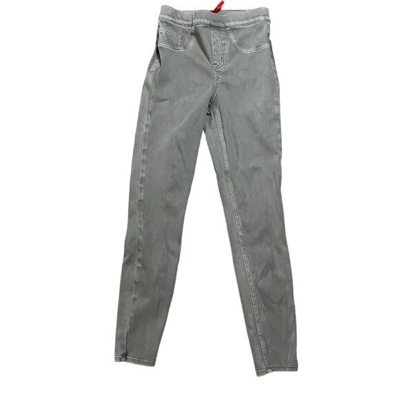 Spanx 20019R Cropped Grey Leggings Jean-Ish High Rise Skinny Jegging Women Small