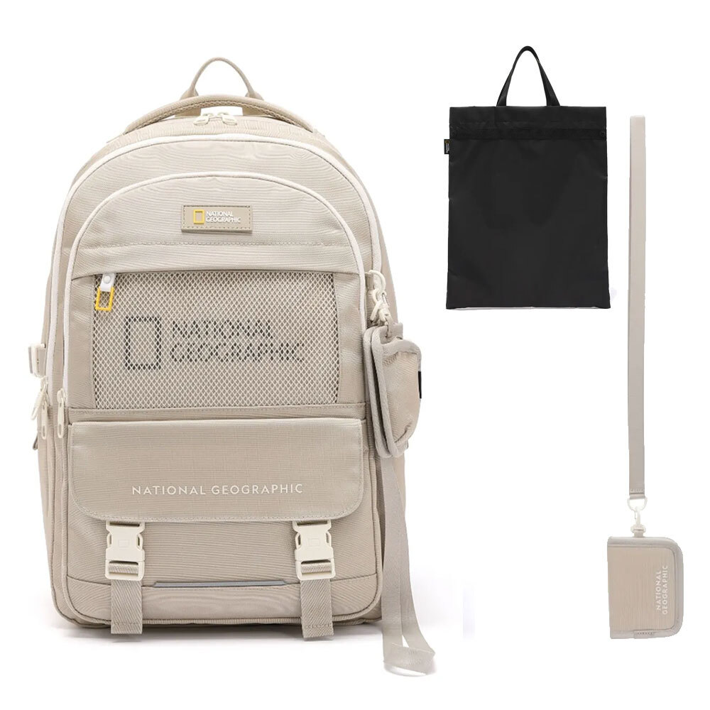 ☆NOIAGO☆ Nylon Over Backpack Beige NATIONAL GEOGRAPHIC LODY BACKPACK 25L N251ABG550 BEIGE