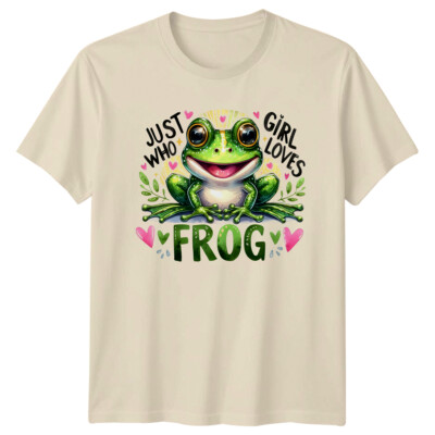 Just Who Girl Loves Frog T-Shirt - süßes Tier Wortspiel Tee