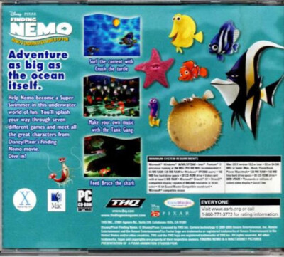 MULTI MEDIA PLAYERS GAMES - DISNEY FINDING NEMO 7 GAMES - PC CD