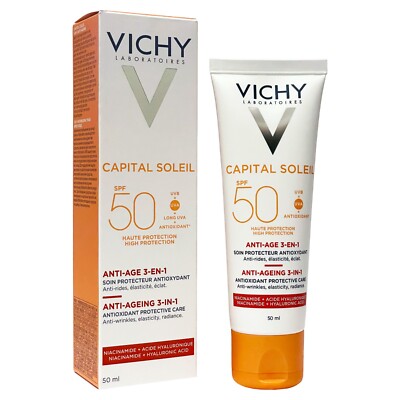 Vichy Capital Soleil Anti-Ageing 3-in-1 Antioxidant Care SPF50 [ 50ml ]