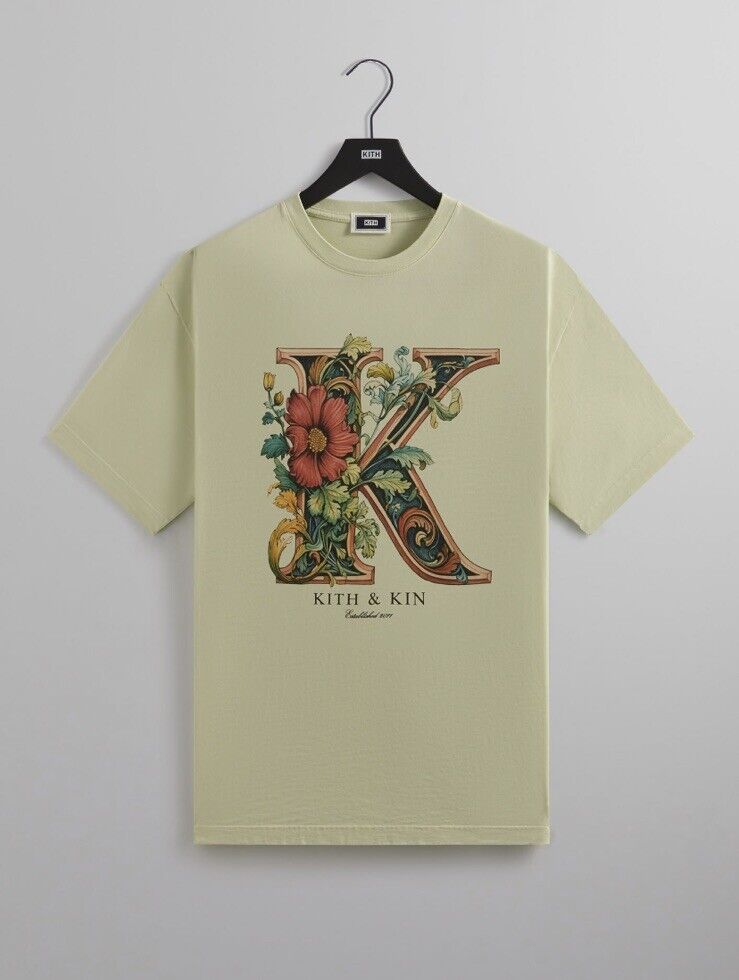 KITH Floral K Vintage Tee|SS24|XL|Stoneware| IM HAND READY KITH Floral K Vintage Tee|SS24|XL|Stoneware| IM HAND READY