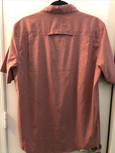 Wrangler ATG Shirt Adult Medium Red Button Up Short Sleeve Outdoors Casual Mens - Picture 2 of 10