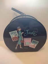 RARE Vintage Barbie ROUND BLACK JACKIE Carrying Case 1960's