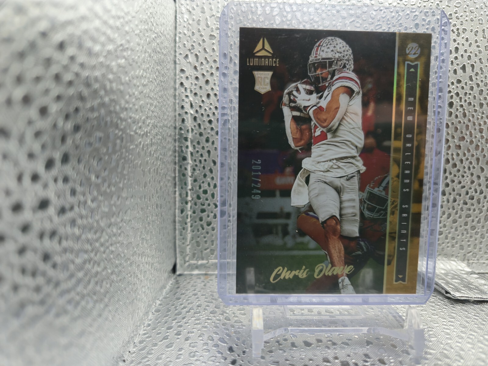 Chris Olave 2022 Panini Luminance Rookie Gold RC /249 #116 NFL Saints Card